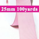 Rose Pink Color #154 Grosgrain Ribbon Wholesale 25mm 1" 100 Yards per Roll for Wedding Decorating