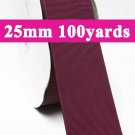 Wine Color #275 Grosgrain Ribbon  25mm 1" 100 Yards per Roll for Wedding Decorating