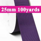 Plum Color #285 Grosgrain Ribbon  25mm 1" 100 Yards per Roll for Wedding Decorating