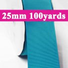 Methyl Blue Color #326 Grosgrain Ribbon  25mm 1" 100 Yards per Roll for Wedding Decorating