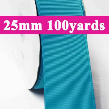 Methyl Blue Color #326 Grosgrain Ribbon  25mm 1" 100 Yards per Roll for Wedding Decorating
