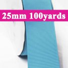 Island Blue Color #328 Grosgrain Ribbon  25mm 1" 100 Yards per Roll for Wedding Decorating
