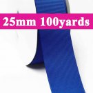 Electric Blue Color #352 Grosgrain Ribbon  25mm 1" 100 Yards per Roll for Wedding Decorating