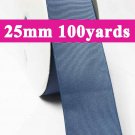 Smoke Blue Color #363 Grosgrain Ribbon  25mm 1" 100 Yards per Roll for Wedding Decorating