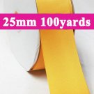 Yellow Gold Color #660 Grosgrain Ribbon  25mm 1" 100 Yards per Roll for Wedding Decorating
