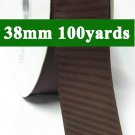 Brown Color #850 Grosgrain Ribbon 38mm 1-1/2" Wide 100 Yards per Roll for Wedding