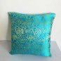 Gold edge Blue Roses Chinese Brocade Cushion Cover 16"X16" Free Shipping BRCCec-704