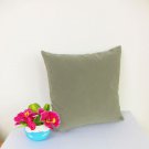 Cushion Cover 16"X16" Olive gray Suede Like Velvet #u17-cc-tpEC-42