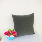 Cushion Cover 16"X16" Deep silver Suede Like Velvet #u17-cc-tpEC-38