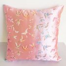 Pink Butterfly Chinese Brocade Cushion Cover 16"X16"BRCCec-79