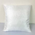 White on White Roses Chinese Brocade Cushion Cover 16"X16" Free Shipping BRCCec-712