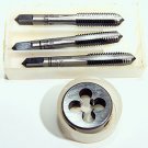 M8 metric hand tap screw thread set 3 pieces tap & 1 pc die 1.25 pitch