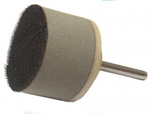 Pad holder 6mm - 1/4" shaft rubber base 50mm 2" diameter lapping polishing