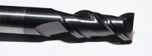 End mill two flute carbide TCT 8 mm flat end 55deg HRC 55