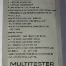 Analogue multimeter multitester AC/DC Volt current ampere resistance
