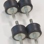 threaded antivibration vibration rubber mount base 4 pcs set M6x18mm 28mm dia