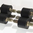 threaded antivibration anti vibration rubber mount base 4 pcs set M6x13 18mm dia