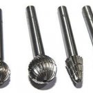rotary file burr bur  1/4" shank 4 pcs