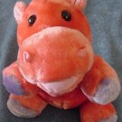Circus Circus Pink & Purple Hippo Stuffed Plush 8"