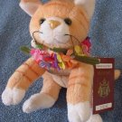 Hawaiian Collectibles Tabby Cat in Lei Beanie Plush 8"Nihi