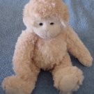 Happy Design Beige Fluffy Monkey Stuffed Plush 6"