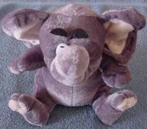 Kuddle Me Toys Gray Elephant Kellytoy Stuffed Plush 6"