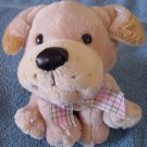Fiesta Sitting Beige Puppy Dog Stuffed Plush 6"