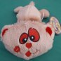 King Plush Beaniacs Beige Red Cat or Bear Beanie Plush