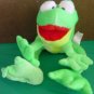 Classic Toy Co Green Big Feet Frog Stuffed Plush 7"