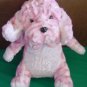 King Plush Pink Chenille Hound Dog Stuffed Plush 7.5"