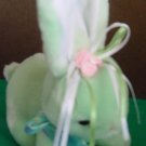 Chinda Gift Green Bunny Rabbit Flowers Stuffed Plush