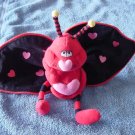 Valentine's Love Bug with Heart Zipper Stuffed Plush 5"