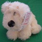 Fiesta Cream Sitting Dog Puppy Stuffed Plush 7.5" Tag