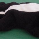 Black & White Laying Down Skunk Beanie Plush 8"
