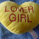 Lover Girl Sweetheart Pillow Yellow Stuffed Plush 7"