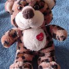 Aurora Valentine Leopard Cat Be Mine Beanie Plush 6"