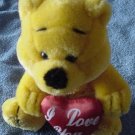 Golden Bear I Love You Heart Stuffed Plush 8" Valentine