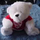 AGC Inc White Love You This Much Bear Stuffed Plush 7"