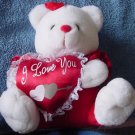 Angel Toy White Bear I Love You Heart Stuffed Plush 7"
