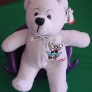 Symbolz California Republic White Bear Beanie Plush 6"