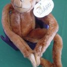 Wishpets Velcro Hands Dwight Monkey Stuffed Plush Tag