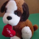 Puppy Love Heart Hound Dog Stuffed Plush 8"
