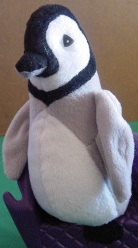 Gray Black & White Penguin Stuffed Plush 7" Ring Neck