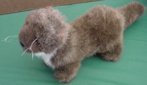 K&M Brown & White Weasel Ferret Stuffed Plush 12" 1998