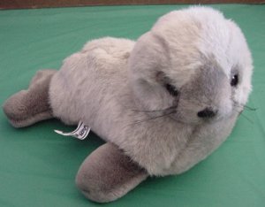 Mary Meyer Soft Gray Seal 1989 Stuffed Plush 10"