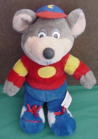 Chuck E Cheese Pizza Rat Mouse Stuffed Plush 10