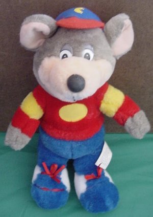 Chuck E Cheese Pizza Rat Mouse Stuffed Plush 10"