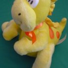 Commonwealth Dragon Dinosaur Yellow Stuffed Plush 7"