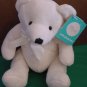 Baby Connection White Soft Bear Tag Stuffed Plush 6"