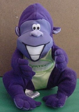 Zyrtec Drug Purple Gorilla Beanie Stuffed Plush 6"